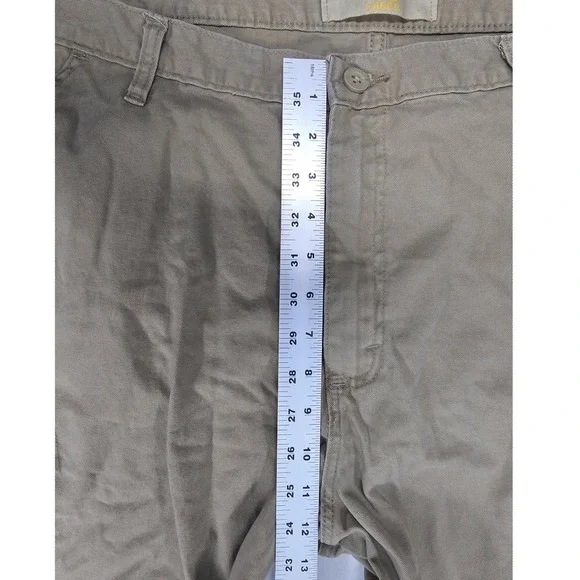 Wrangler Cargo‎ Pants Khaki Tan Mens Size 40x32 Cotton Twill Relaxed Fit - Picture 7 of 9